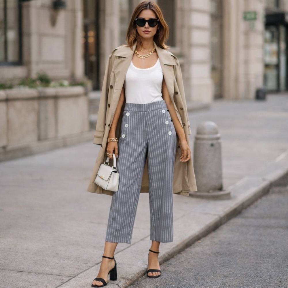 Jules & Leopold NWT pull on (stretch) slim leg crop pant trousers (s/p)